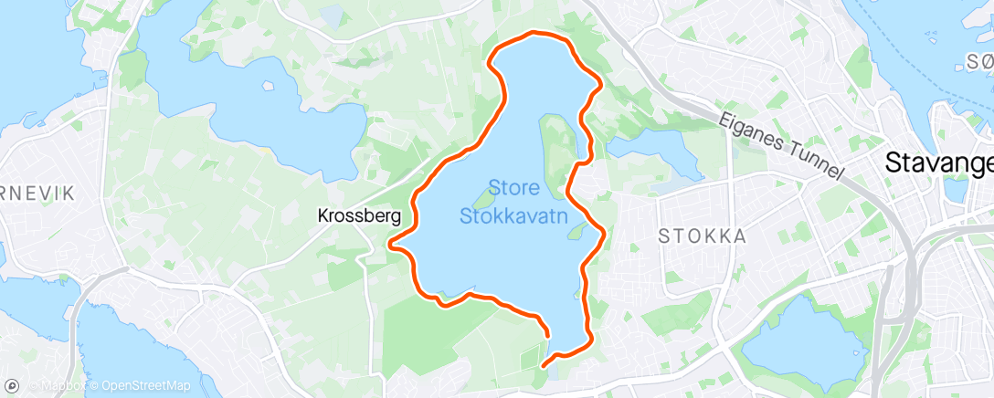 アクティビティ「Stokkavannet ☀️」の地図