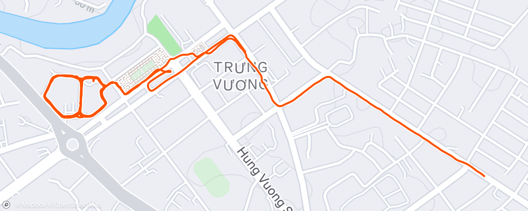 Map of the activity, Afternoon Run