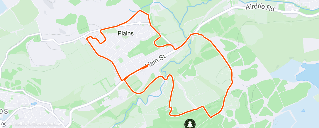 Map of the activity, Walk around Plains