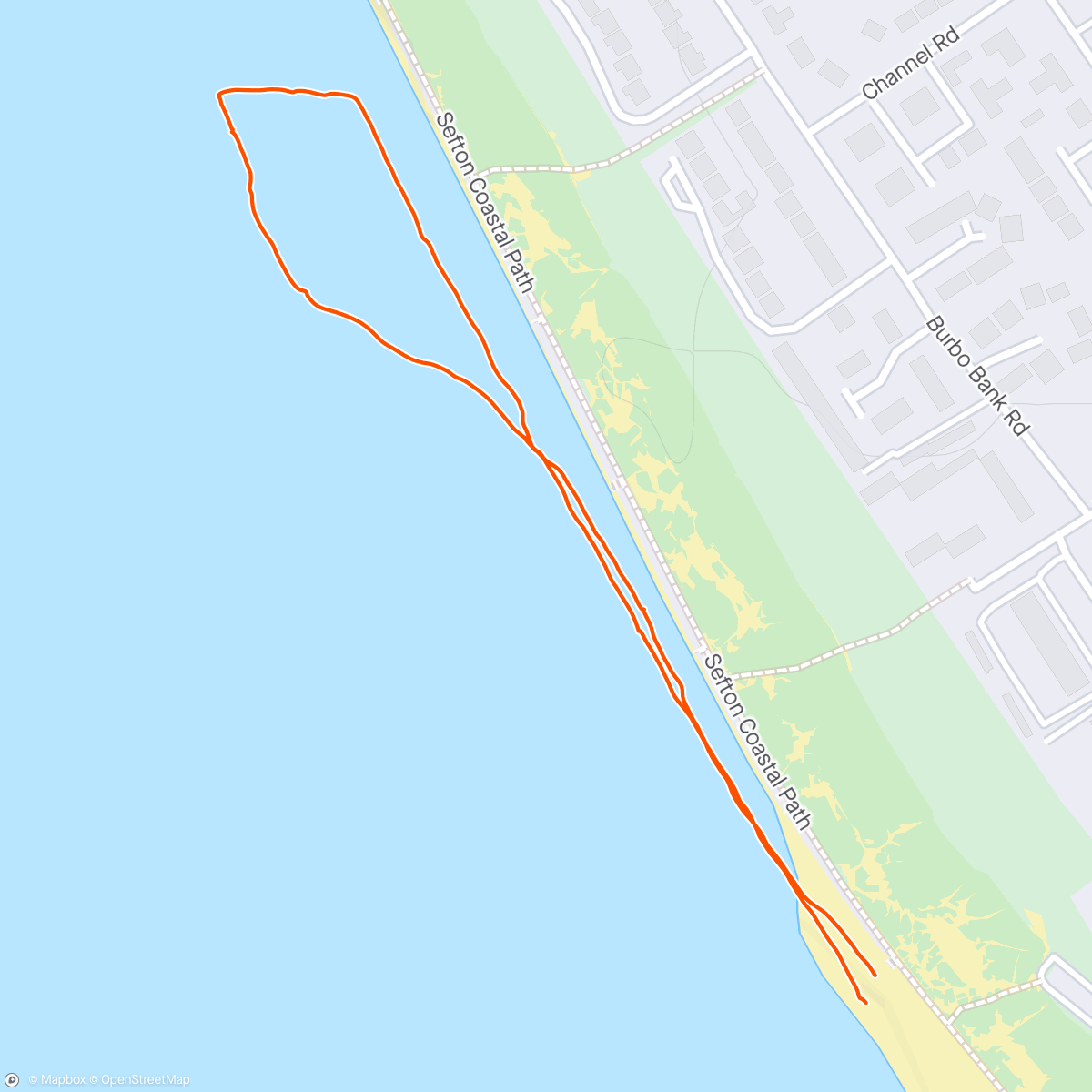 Map of the activity, Sunrise walk on the beach 🌅