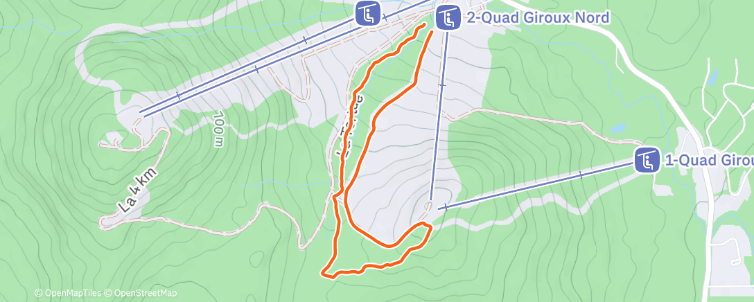 Map of the activity, Ski de randonnée le matin
