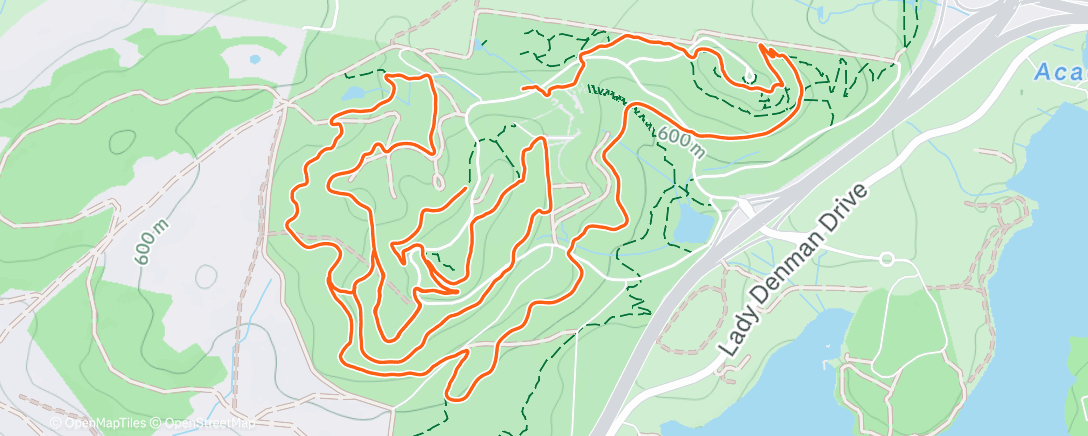 Карта физической активности (Lunch Mountain Bike Ride)