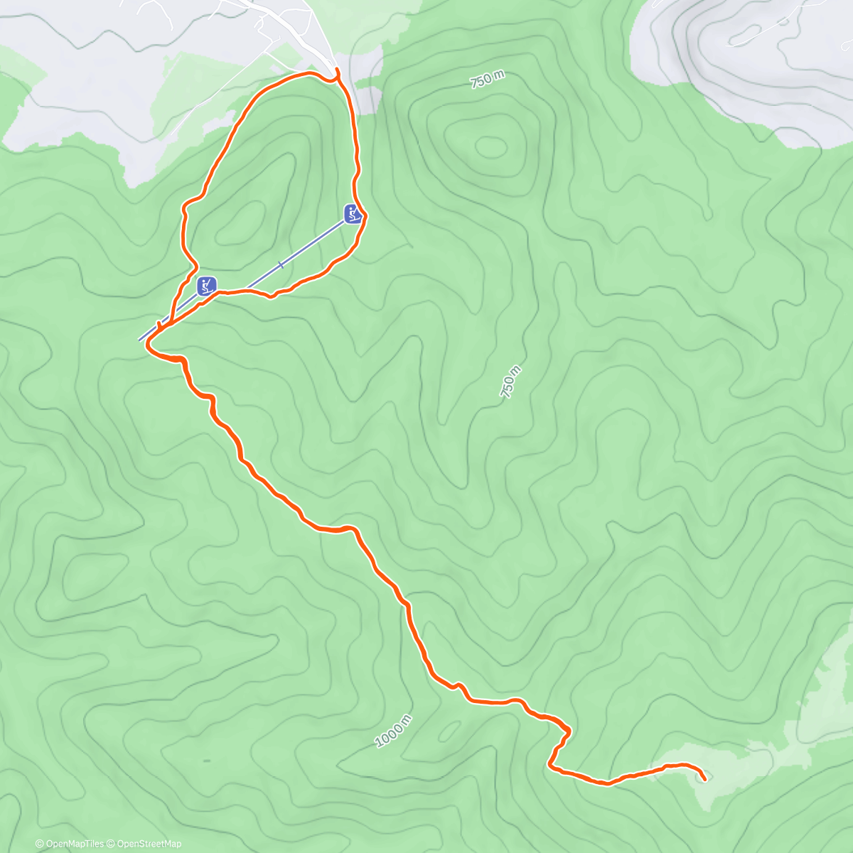 Map of the activity, Morning Trail Run
