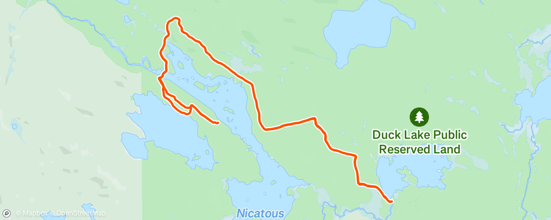 Map of the activity, Gassabias out and back