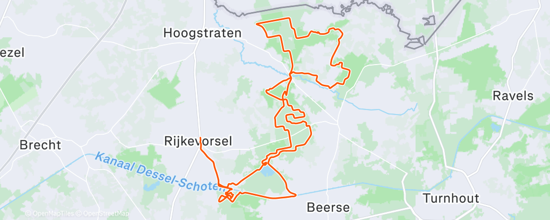 Map of the activity, Morning Ride