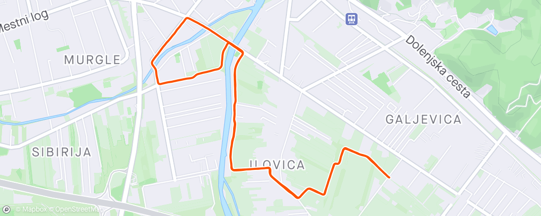 Map of the activity, Evening Run 🌫️