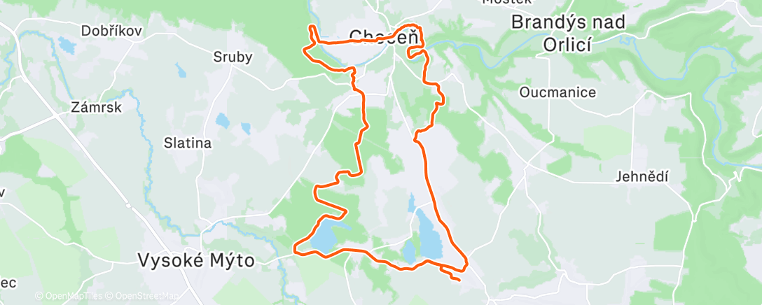 Map of the activity, Morning Run