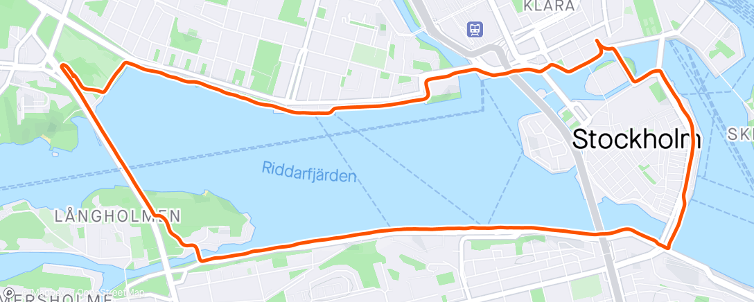Map of the activity, Stockholm big bridge loop - and I saw a Hare! Couldn’t quite get a great shot but amazing to see it!