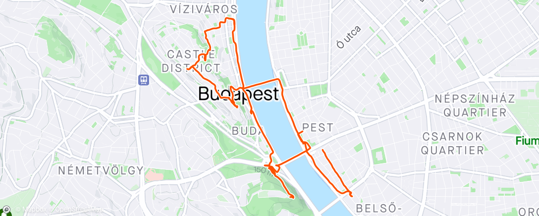 Map of the activity, Buda walk