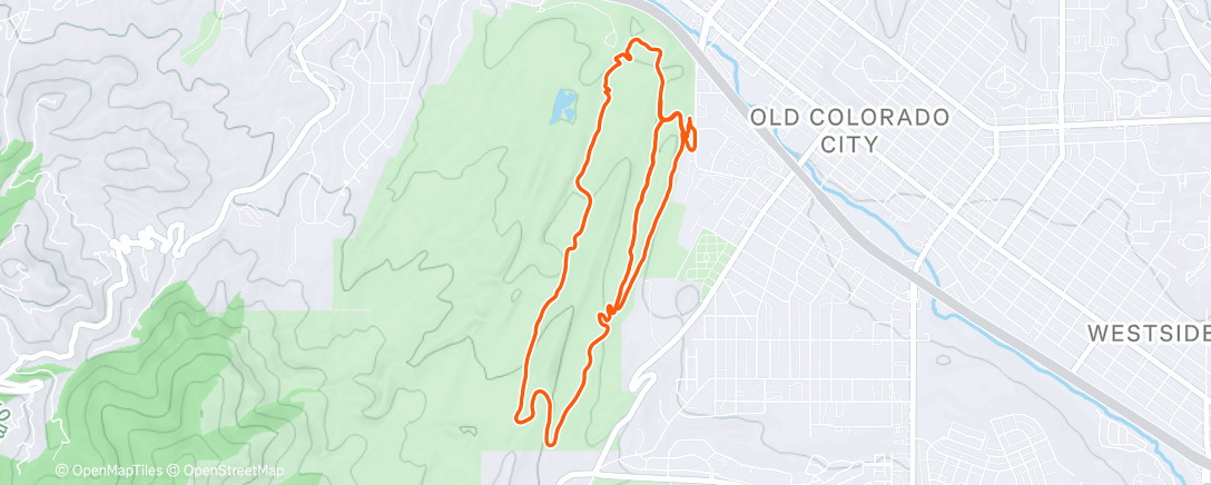 Map of the activity, Morning Trail Run
