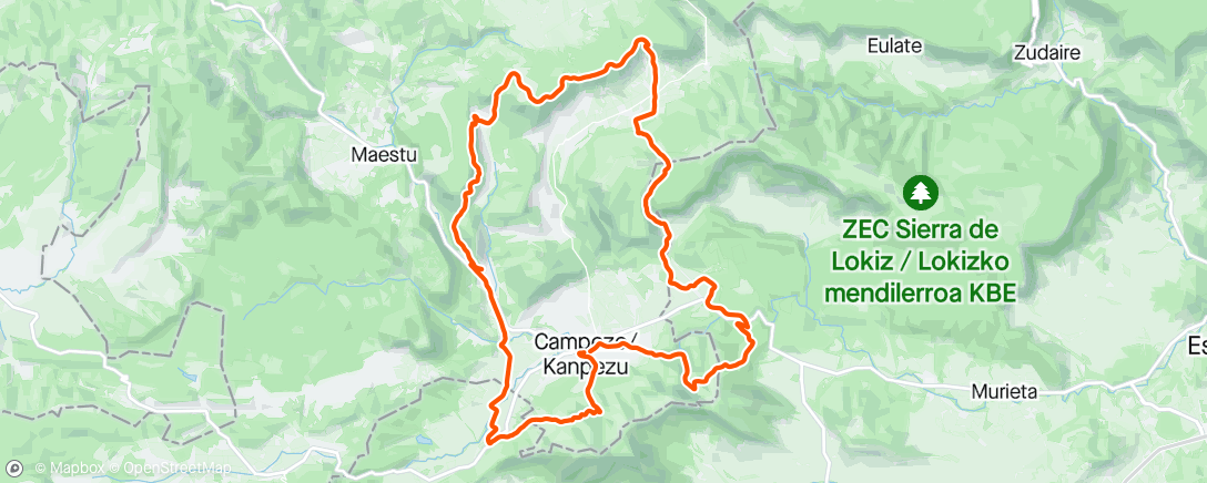 Mapa da atividade, Carrera Eusko bike 💪🏻🚵🏻‍♂️🚵🏻🚵🏻‍♀️