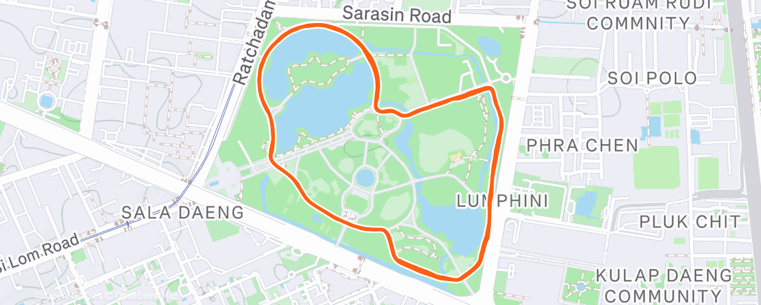 Map of the activity, 夕方のランニング