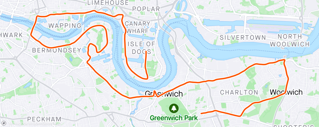 Map of the activity, London DNF 🤦🏻 hamstrings not happy boys!