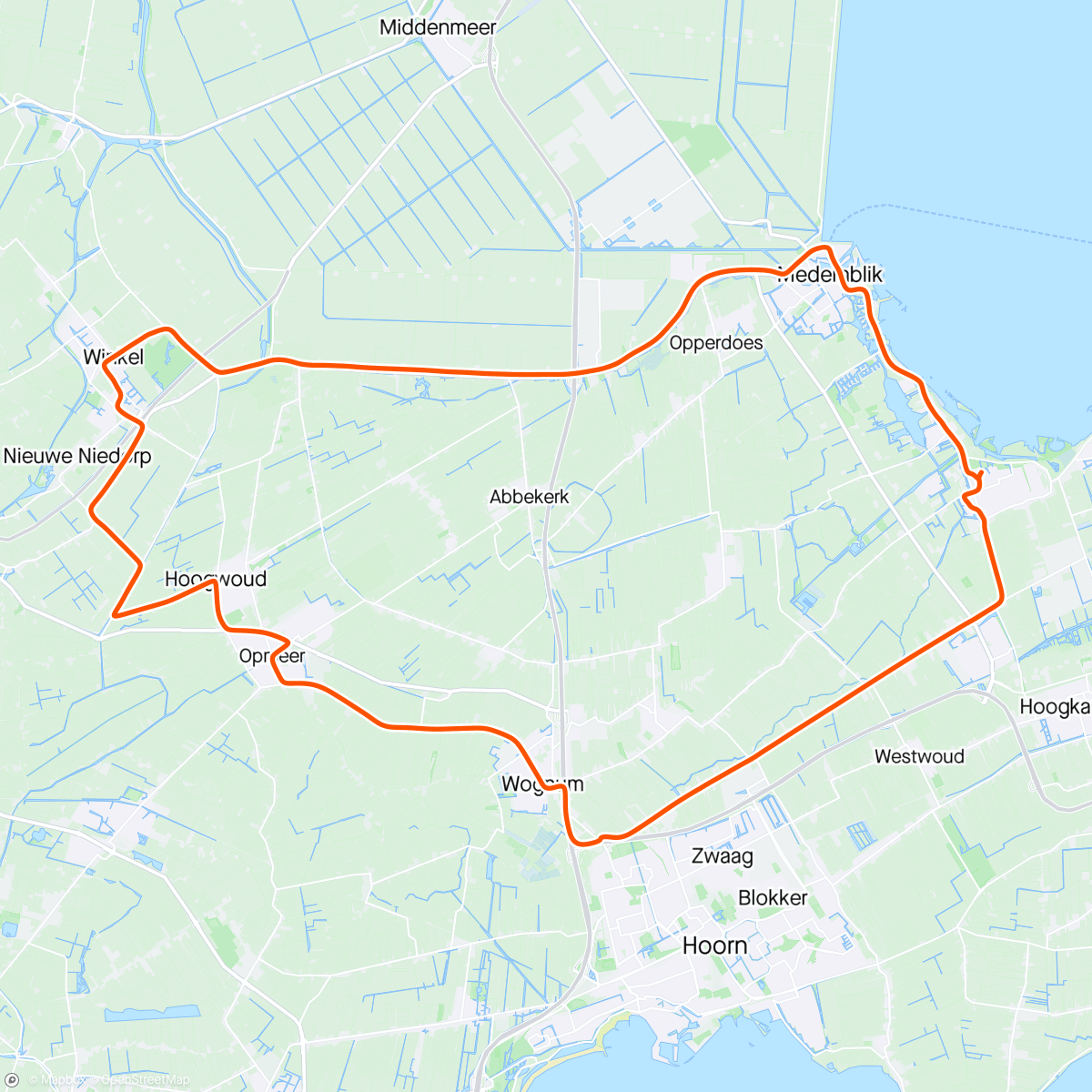 Map of the activity, Rondje Koomenstraat-Theo Koomenlaan-Vok-Koomenweg-Koomenlaan