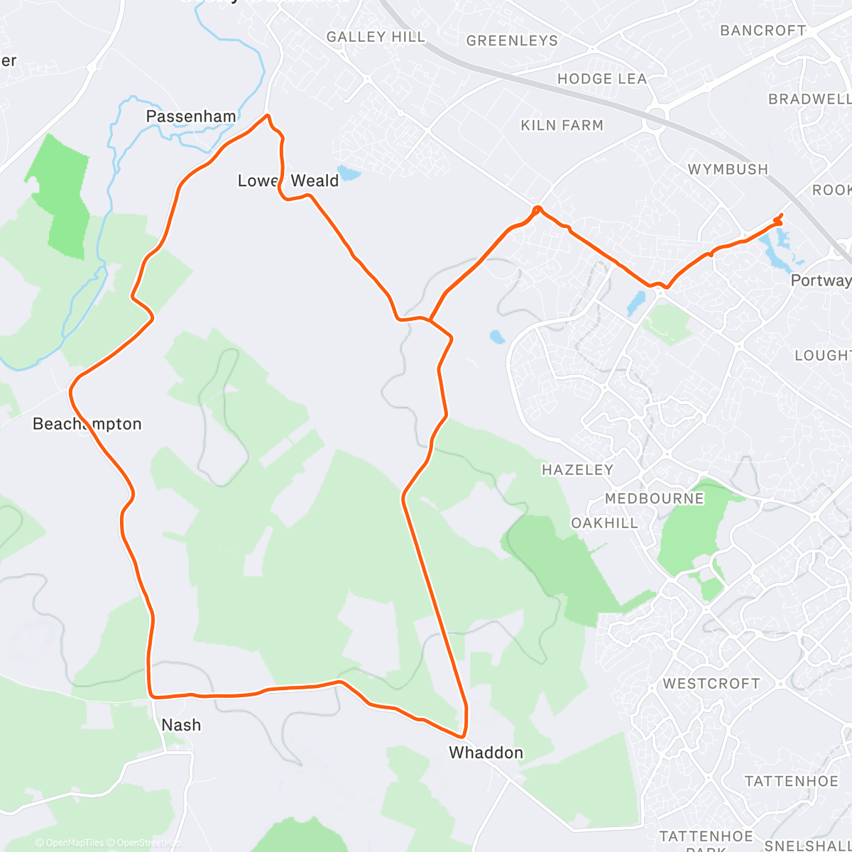 Map of the activity, Afternoon Ride on Boxing Day.