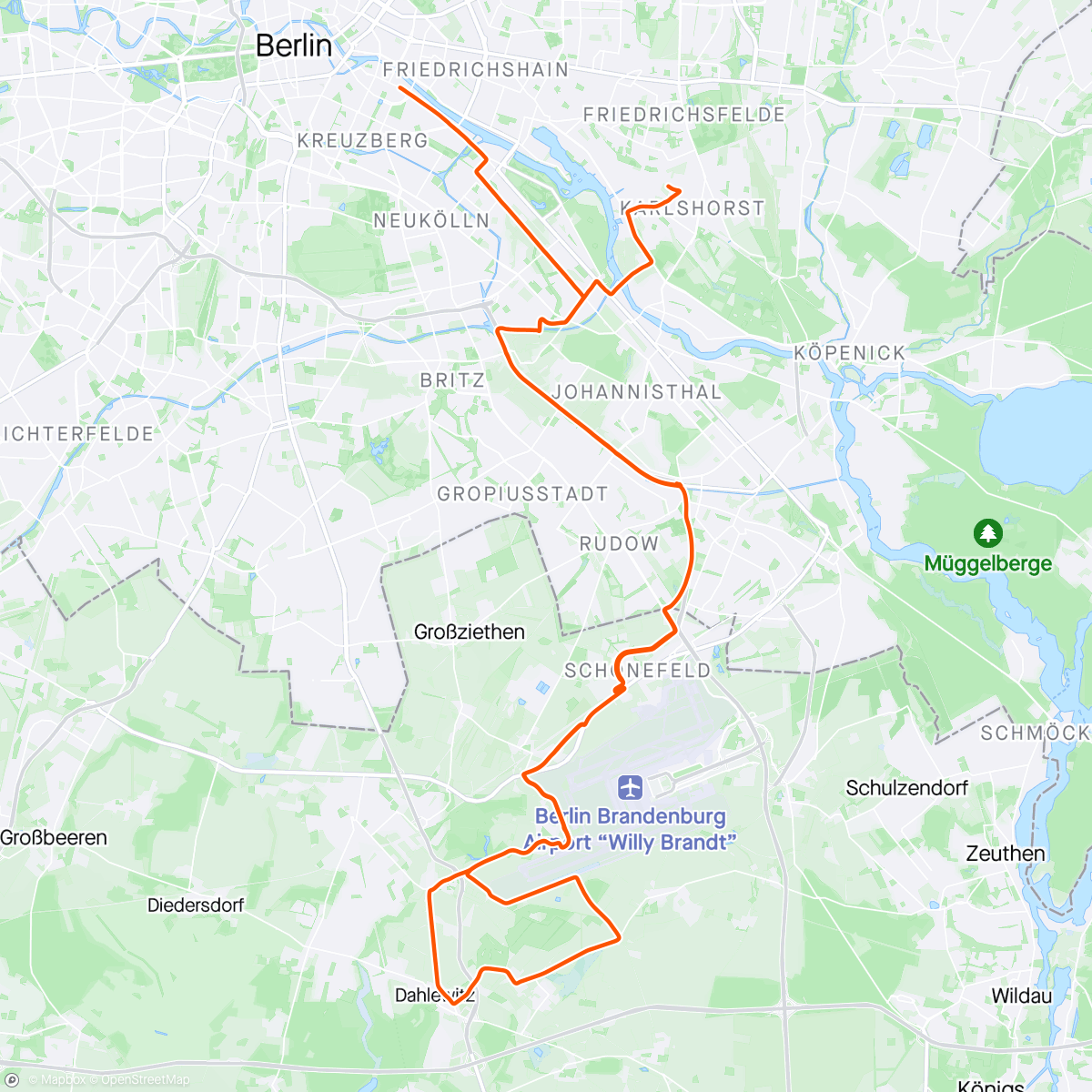 Map of the activity, Golden Ride 🌇