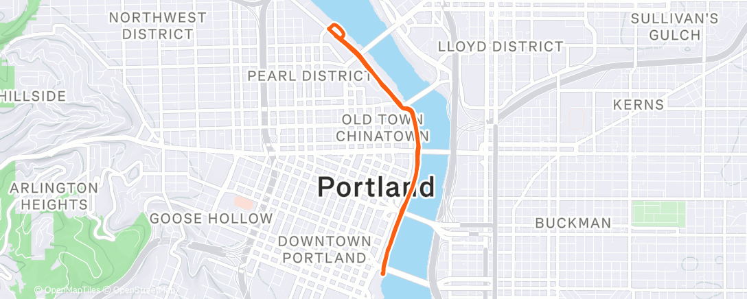 Map of the activity, Morning Run