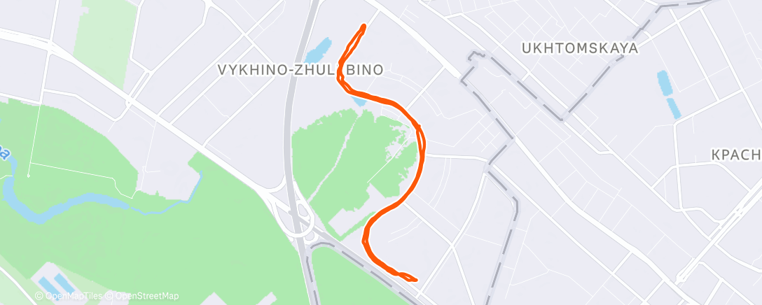 Map of the activity, Утренний забег