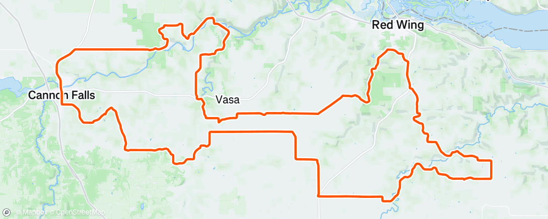 Map of the activity, Cannon Valley Gravel