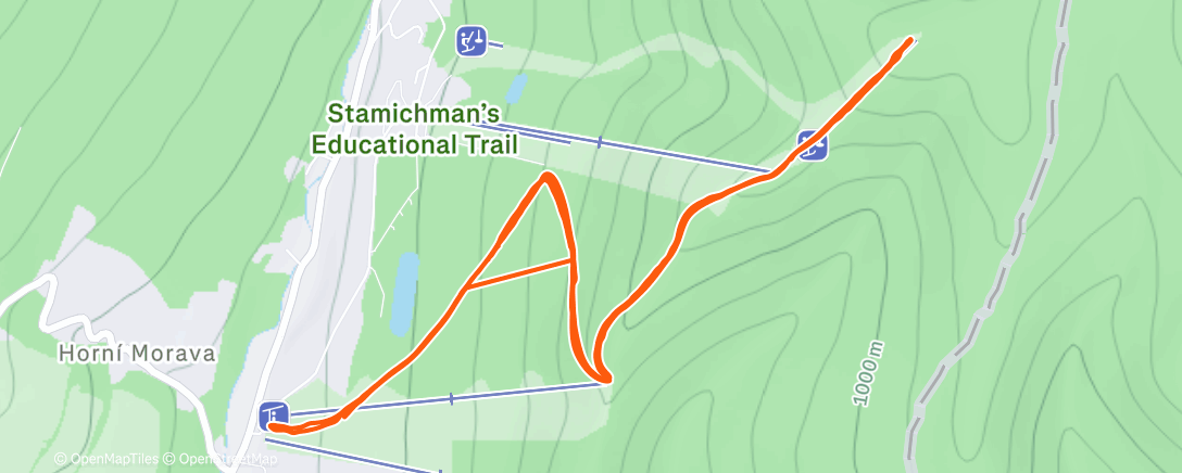 Map of the activity, Lunch Backcountry Ski