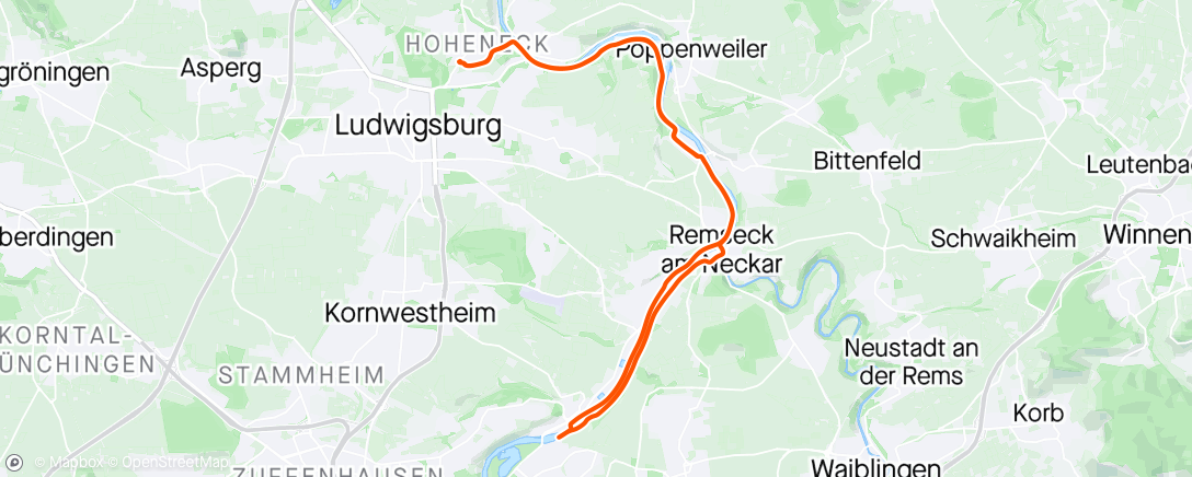 Map of the activity, After Party Ride