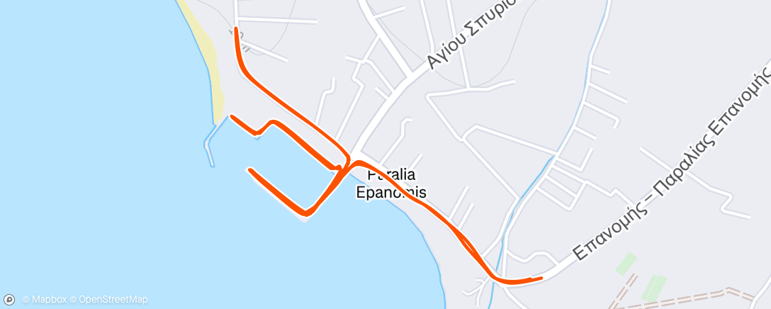 Map of the activity, Afternoon Run