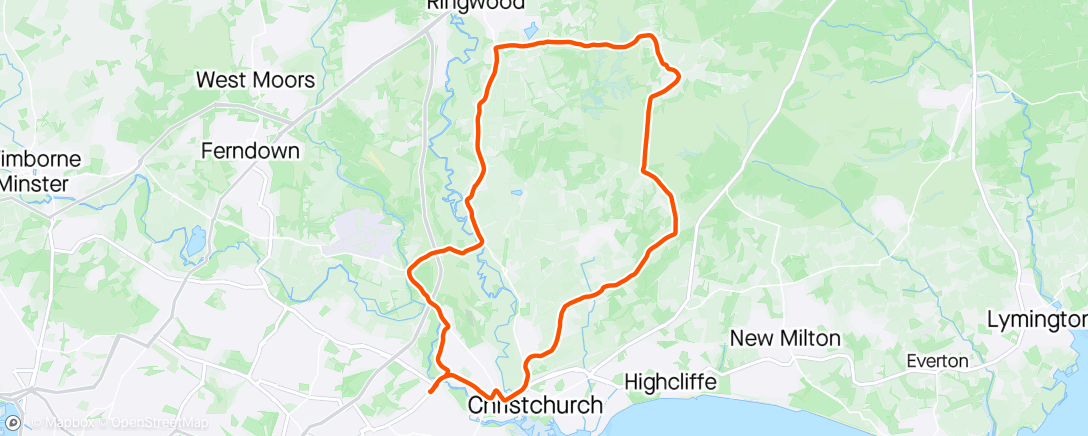 Map of the activity, New Forest loop 👌