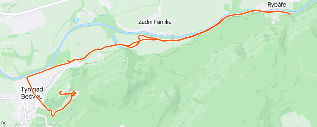 Map of the activity, Rozjazda