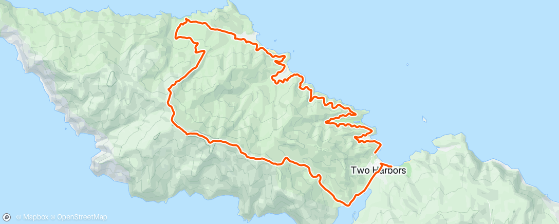 Map of the activity, Trans Catalina Day 3