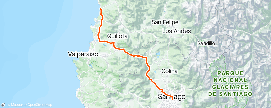 Map of the activity, Stgo - la laguna