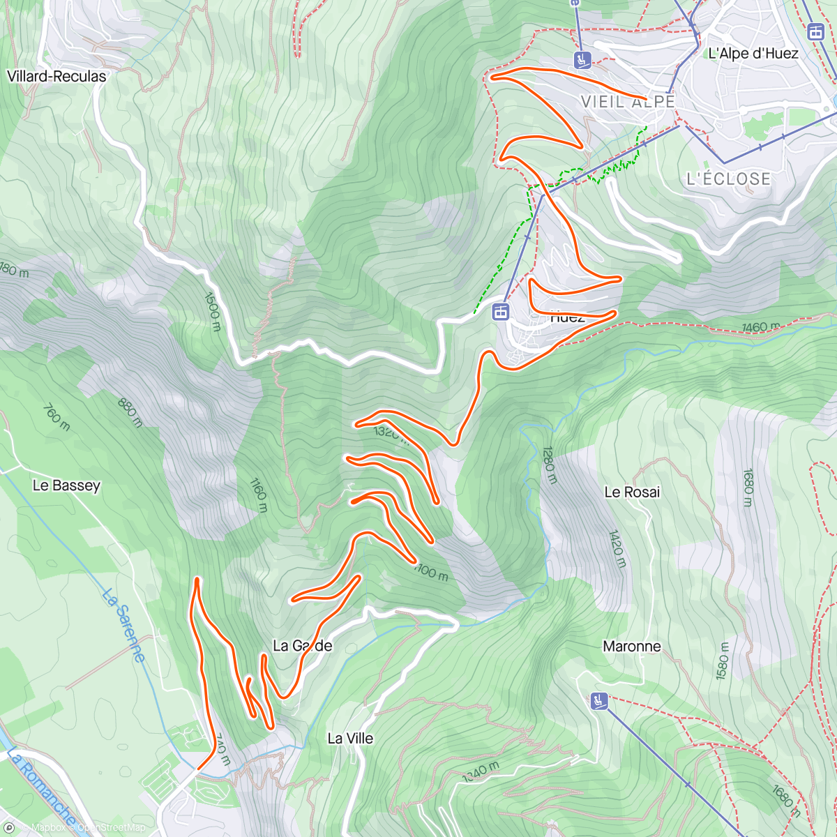 Map of the activity, BKOOL - Alpe d'Huez