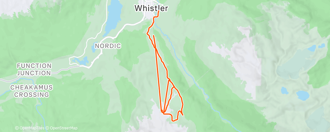 Map of the activity, Powder day lines