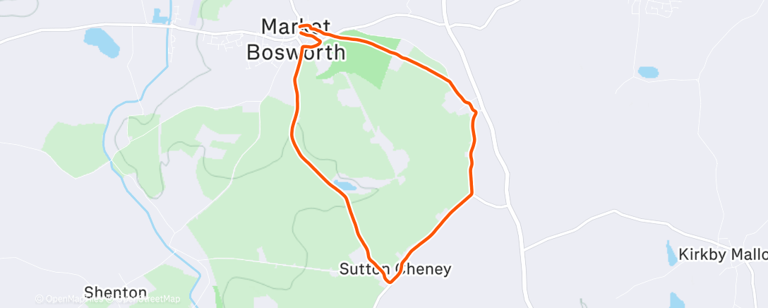 Map of the activity, Lunch Run