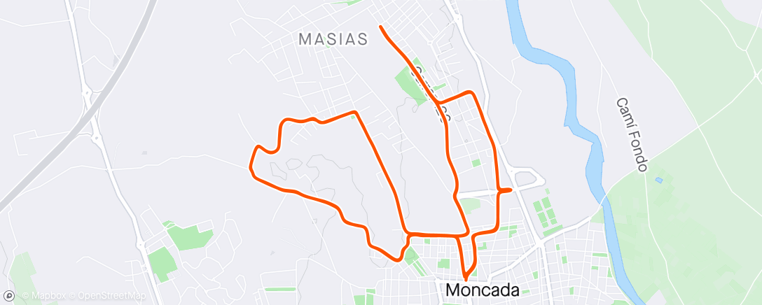 Map of the activity, Media Maraton Moncada