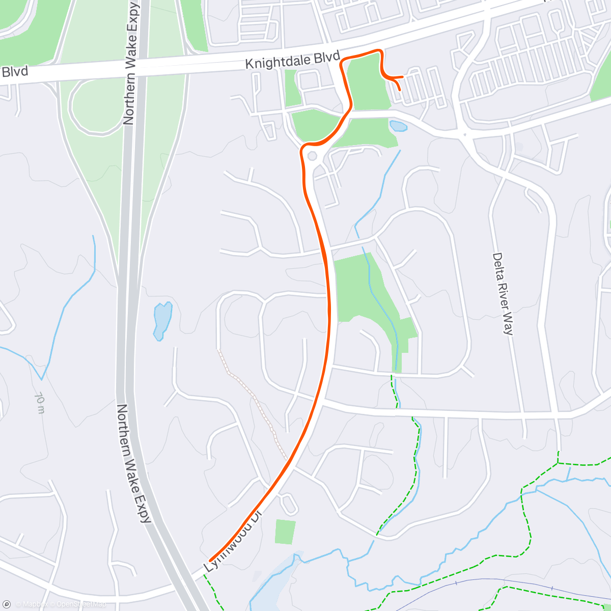 Map of the activity, Race run