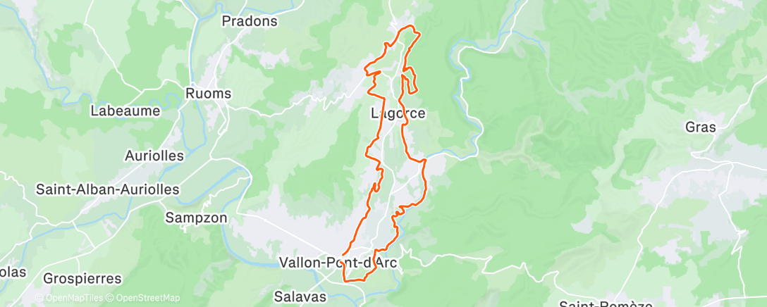 Map of the activity, Rando vallon