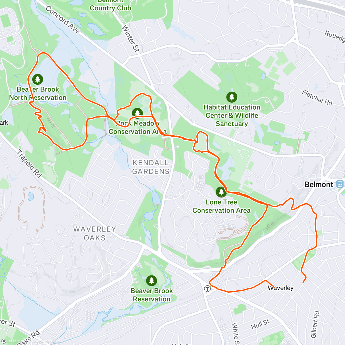 Map of the activity, Touring on a Tuesday