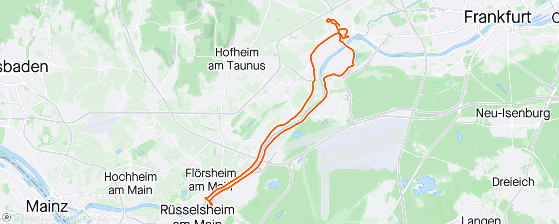 Map of the activity, Mittagsradfahrt mit dem Tourenrad