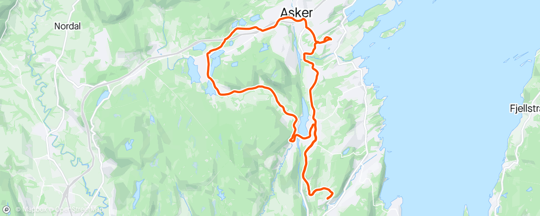 Map of the activity, Kveldstur med Endre