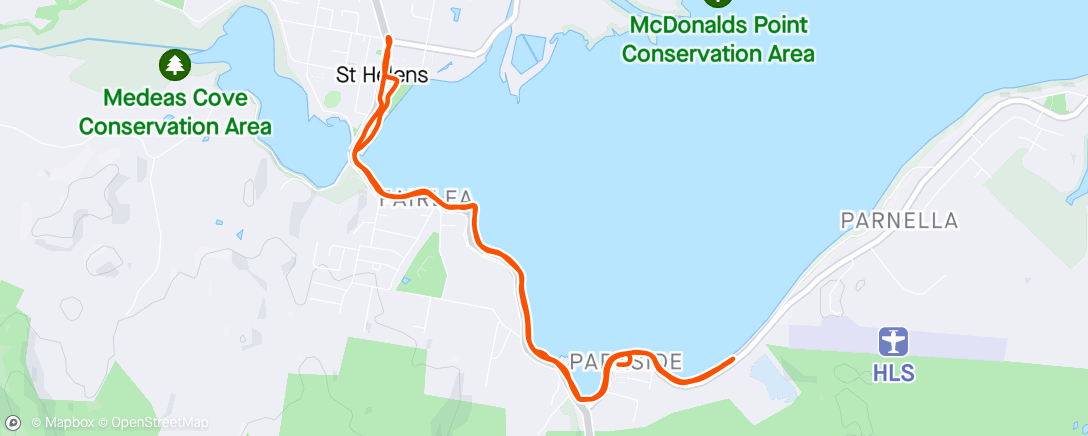 Map of the activity, Exploring St Helens waterfront track