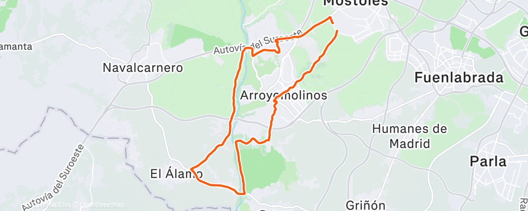 Карта физической активности (Bicicleta de montaña matutina)