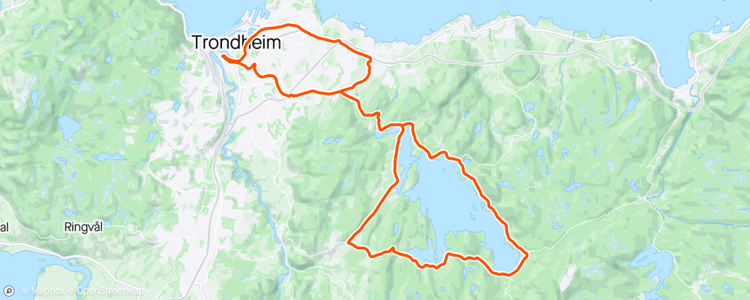Map of the activity, Rundt Jonsvatnet med Håvard 🚲