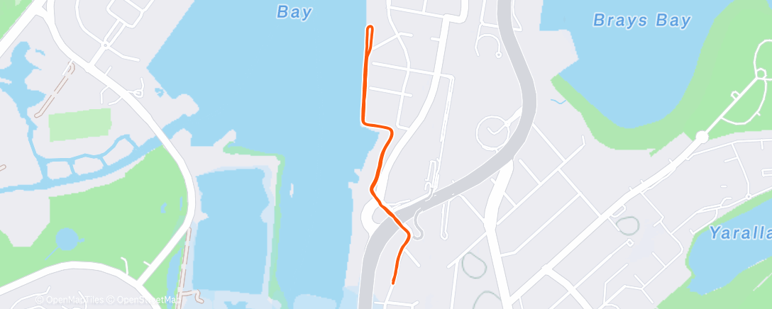 Map of the activity, Morning Run