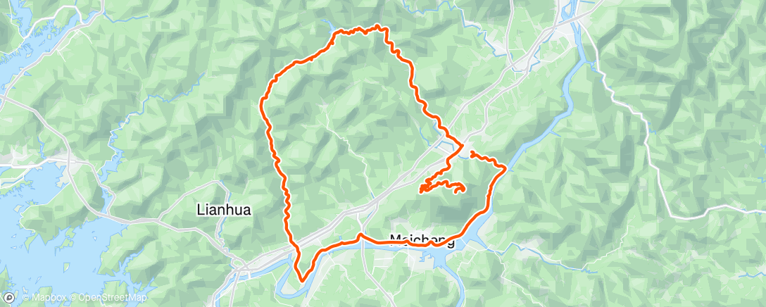 Map of the activity, 晨间骑行