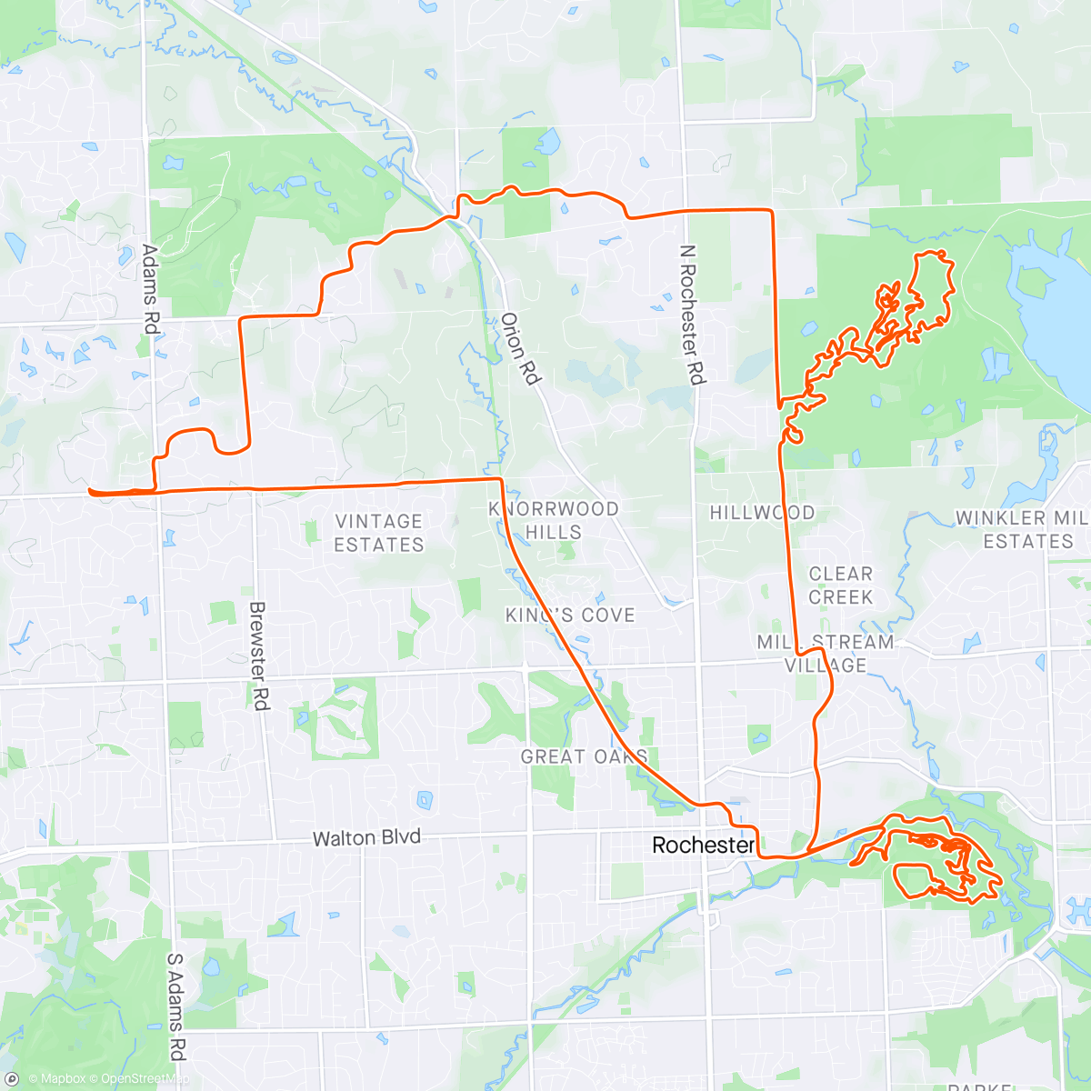 Map of the activity, Awesome Friendly Cycling Community - Bloomer + Stony