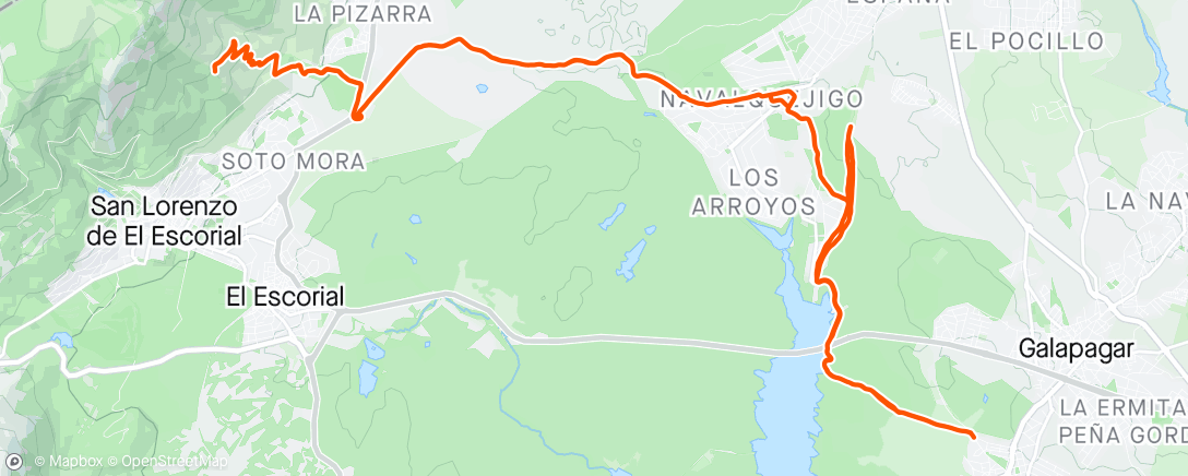 アクティビティ「Bicicleta de gravilla matutina」の地図