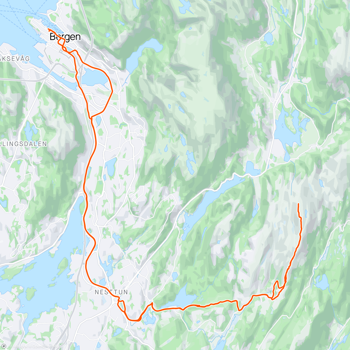 Mapa de la actividad, Afternoon E-Bike Ride: Topptur Livarden
