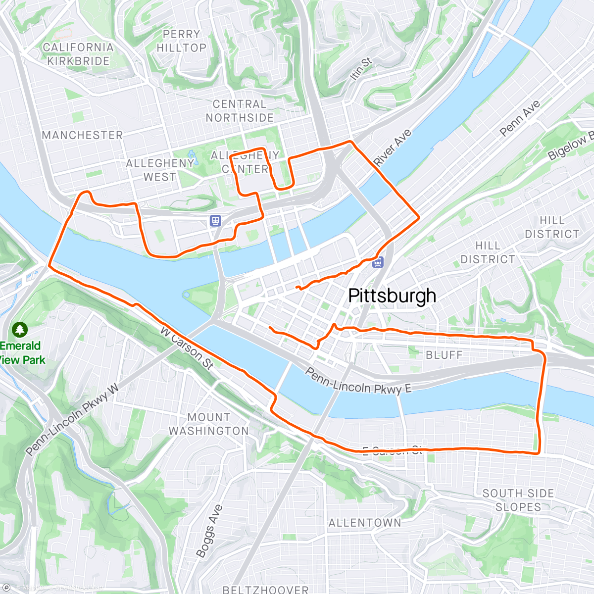 Map of the activity, P3R 1/2 Marathon Course Preview