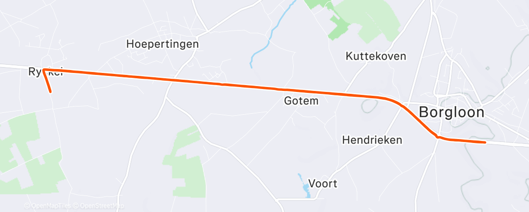 Map of the activity, Evening Run