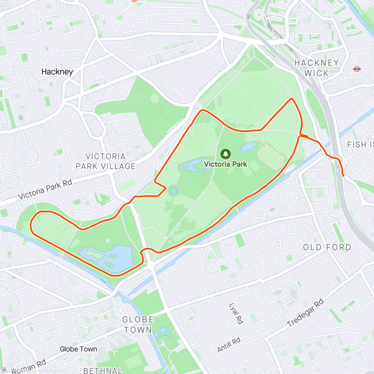 Map of the activity, Half Marathon Training: Day 4
